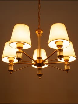 Люстра 1091/5GD 40 Вт Е27 золото 60×60×38-78 см BayerLux