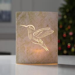 Светодиодная фигура «Колибри» 13×16×5 см, картон, от батареек ААх2, свечение тёплое белое