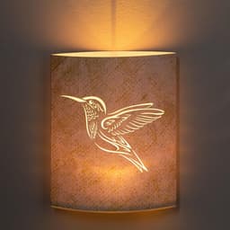 Светодиодная фигура «Колибри» 13×16×5 см, картон, от батареек ААх2, свечение тёплое белое