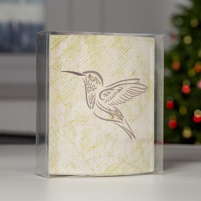 Светодиодная фигура «Колибри» 13×16×5 см, картон, от батареек ААх2, свечение тёплое белое