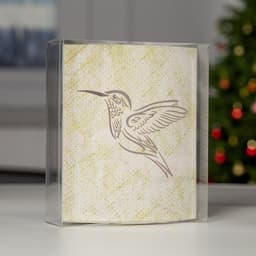 Светодиодная фигура «Колибри» 13×16×5 см, картон, от батареек ААх2, свечение тёплое белое