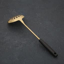 Шумовка из нержавеющей стали «Прайм», h=38.5 см, цвет металла золотой