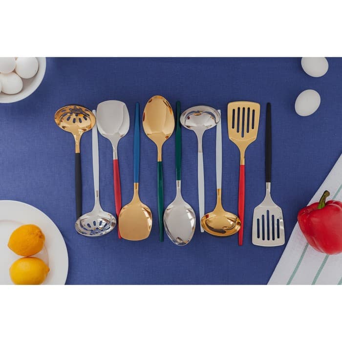 Шумовка из нержавеющей стали «Прайм», h=38.5 см, цвет металла золотой