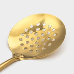 Шумовка из нержавеющей стали Доляна, длина 25.5 см, цвет золотой