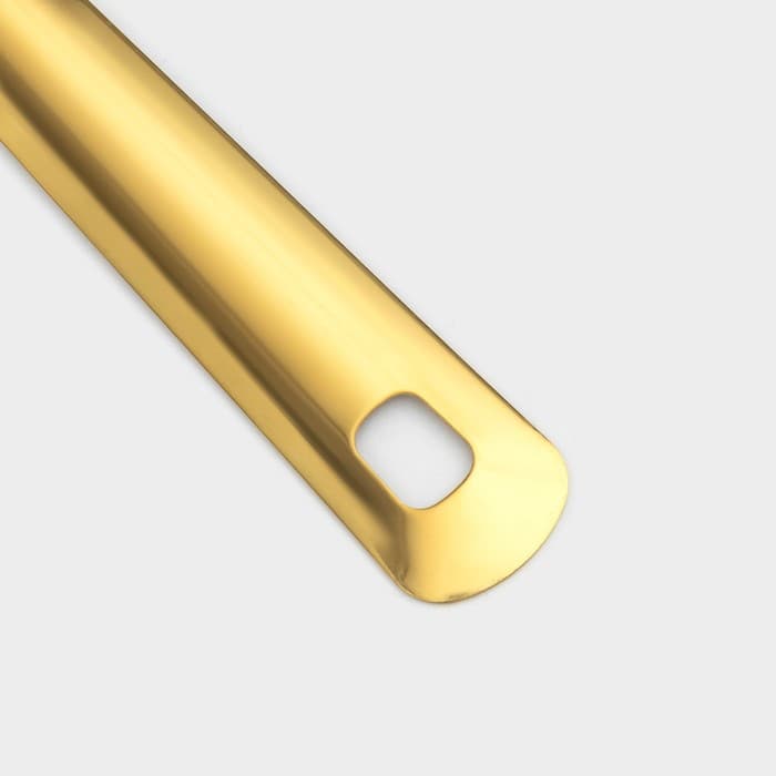 Шумовка из нержавеющей стали Доляна, длина 25.5 см, цвет золотой