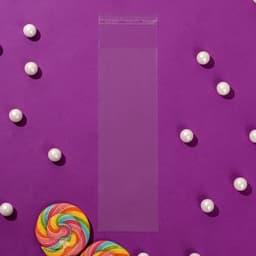 Пакет БОПП с клеевым клапаном, прозрачный для фасовки и упаковки, 6.5×20/4 см, 25 мкм