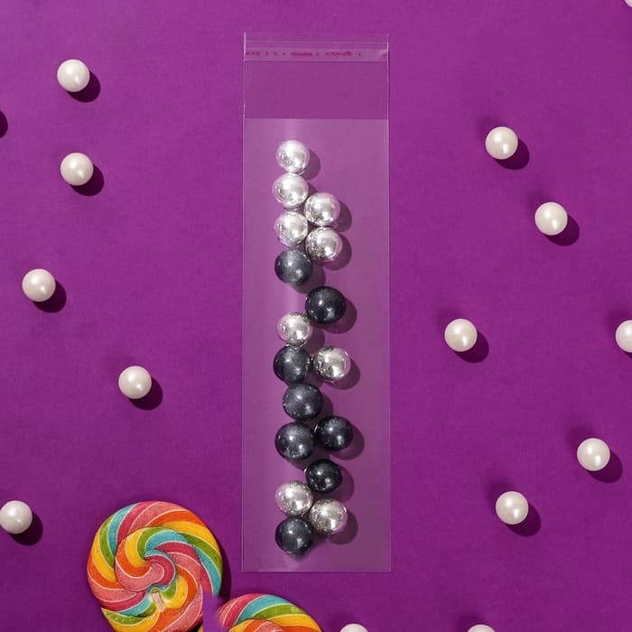 Пакет БОПП с клеевым клапаном, прозрачный для фасовки и упаковки, 6.5×20/4 см, 25 мкм