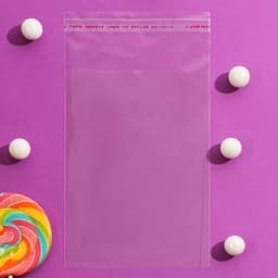 Пакет БОПП с клеевым клапаном, прозрачный для фасовки и упаковки, 10×14/4 см, 25 мкм