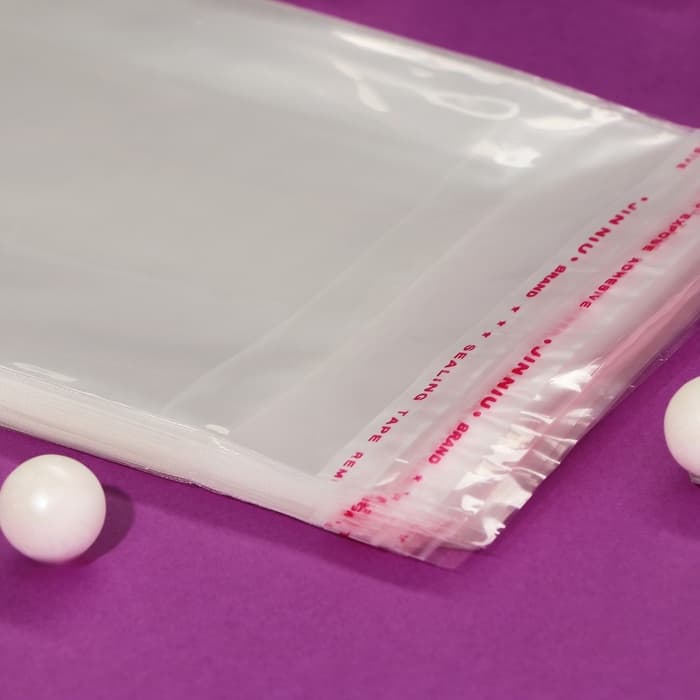 Пакет БОПП с клеевым клапаном, прозрачный для фасовки и упаковки, 10×14/4 см, 25 мкм