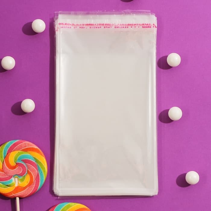 Пакет БОПП с клеевым клапаном, прозрачный для фасовки и упаковки, 10×14/4 см, 25 мкм