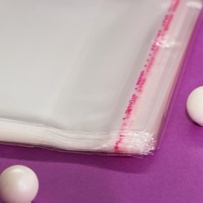 Пакет с липкой лентой, прозрачный 10×16/4 см 25 мкм