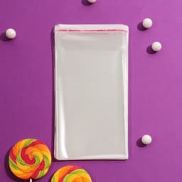 Пакет с липкой лентой, прозрачный 10×16/4 см 25 мкм