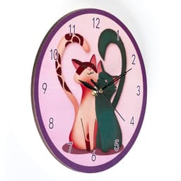 Часы настенные, интерьерные, «Котики», d=23. см