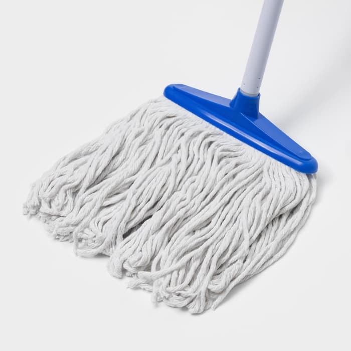 Швабра для мытья пола Доляна «Веревочная плоская», насадка 23 см, металлическая ручка 118 см, МИКС