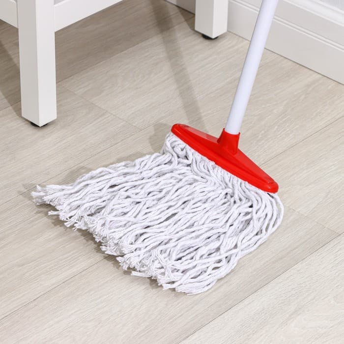 Швабра для мытья пола Доляна «Веревочная плоская», насадка 23 см, металлическая ручка 118 см, МИКС