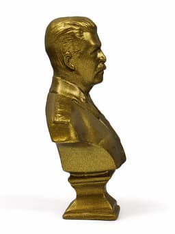 Бюст «Сталин И.В.», фигурка гипс, состаренная латунь, 13×9×5 см