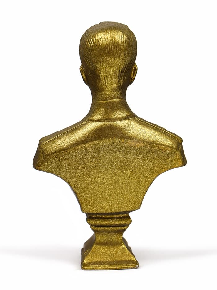 Бюст «Сталин И.В.», фигурка гипс, состаренная латунь, 13×9×5 см