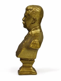 Бюст «Сталин И.В.», фигурка гипс, состаренная латунь, 13×9×5 см