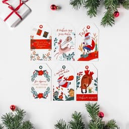 Шильдик новогодний декоративный в наборе «Сказочного года», 5×9 см, 6 шт.