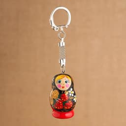 Брелок для ключей на кольце «Матрёшка», 4.5×2.5 см, ручная роспись, МИКС