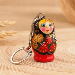 Брелок для ключей на кольце «Матрёшка», 4.5×2.5 см, ручная роспись, МИКС