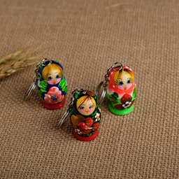 Брелок для ключей на кольце «Матрёшка», 4.5×2.5 см, ручная роспись, МИКС
