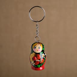 Брелок для ключей на кольце «Матрёшка», 4.5×2.5 см, ручная роспись, МИКС