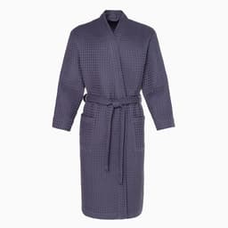 Халат вафельный мужской удлиненный Этель «Boho» размер 50-52, цвет тёмно-серый, 100% хлопок, 290 г/м²