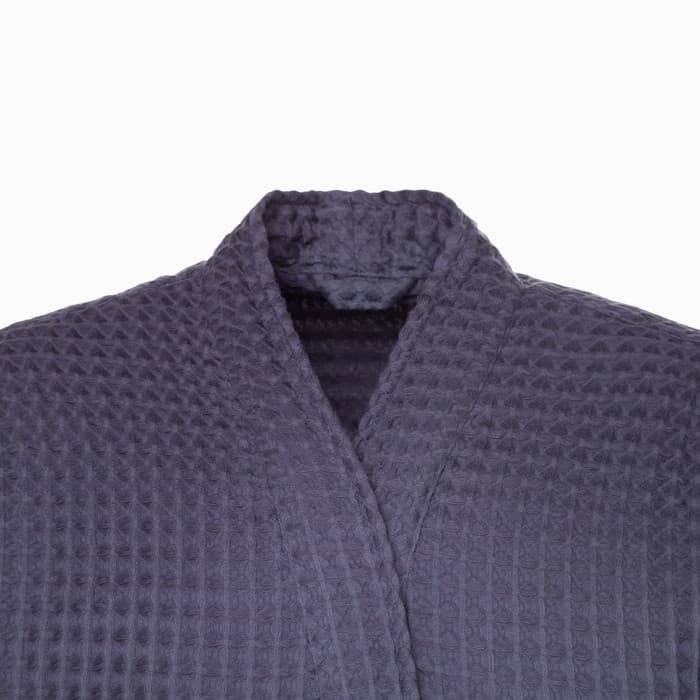 Халат вафельный мужской удлиненный Этель «Boho» размер 50-52, цвет тёмно-серый, 100% хлопок, 290 г/м²