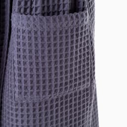 Халат вафельный мужской удлиненный Этель «Boho» размер 50-52, цвет тёмно-серый, 100% хлопок, 290 г/м²