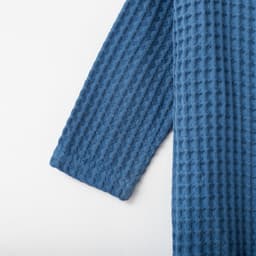 Халат вафельный детский «Крошка Я» Boho, размер 32 (110-116 см), 100% хлопок 290 г/м², синий