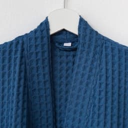 Халат вафельный мужской удлиненный «Этель» Boho, размер 50-52, 100% хлопок, 290 г/м², синий