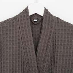 Халат вафельный мужской удлиненный «Этель» Boho, размер 54-56, светло-серый