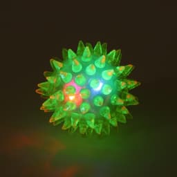 Мяч для животных малый, 4.5 см, светящийся, TPR, жёлтый