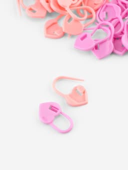 Набор маркеров для петель «Сердце», 2 см, 20 шт., розовый