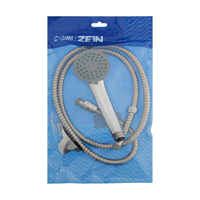 Душевая лейка со шлангом, гайки металл, держатель, крепеж в комплекте.