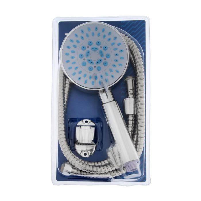 Душевая лейка 5 режимов со шлангом, держатель, крепеж в комплекте.