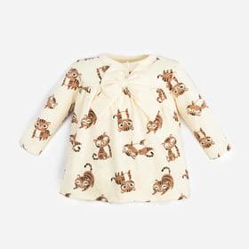 Платье - боди для девочки «Крошка Я. Тигруля», рост 74-80 см, бежевое