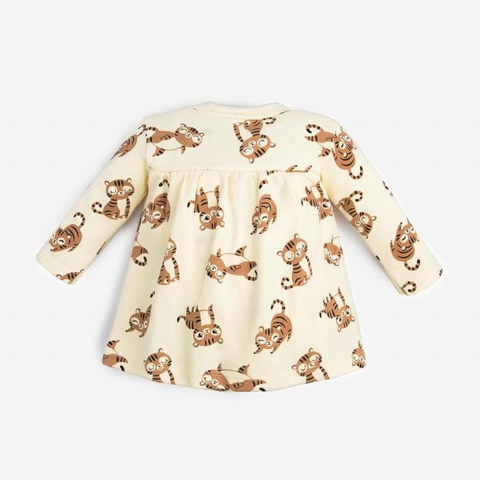 Платье - боди для девочки «Крошка Я. Тигруля», рост 74-80 см, бежевое