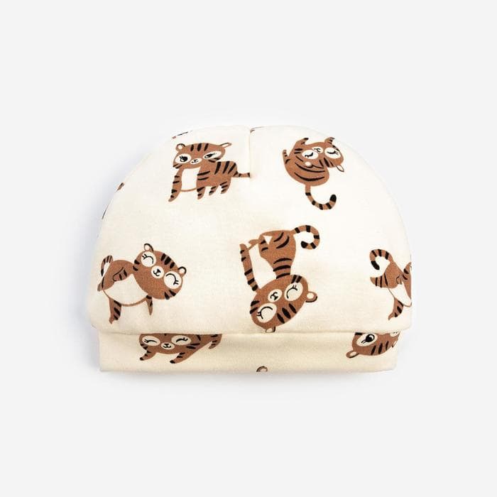 Шапка детская «Крошка Я. Тигруля», размер 44 (6 мес.), бежевая