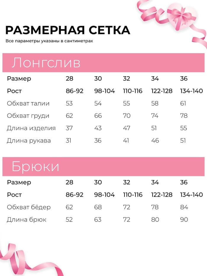Пижама для девочки (лонгслив и брюки) KAFTAN: Polar Bear, сине-серая, размер 34 (122-128 см)