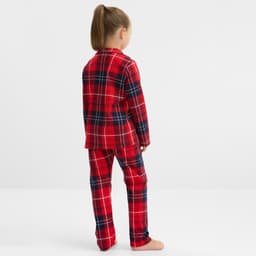 Пижама детская новогодняя (рубашка и брюки) KAFTAN Christmas, размер 32, (110-116 см), красная