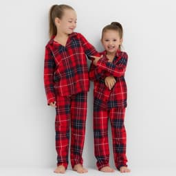 Пижама детская новогодняя (рубашка и брюки) KAFTAN Christmas, размер 28 (86-92 см), красная