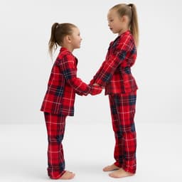 Пижама детская новогодняя (рубашка и брюки) KAFTAN Christmas, размер 28 (86-92 см), красная