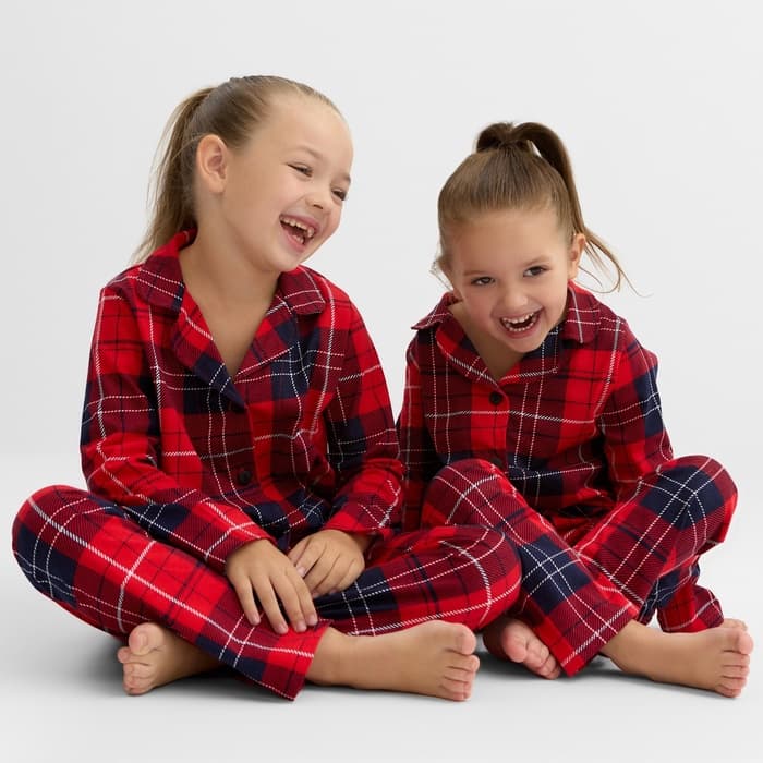 Пижама детская новогодняя (рубашка и брюки) KAFTAN Christmas, размер 28 (86-92 см), красная