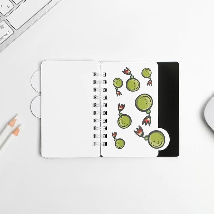 Блокнот А7, 40 листов с разделителями «Юному герою с 23 февраля»