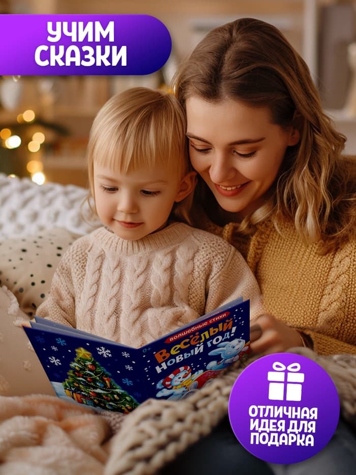 Игровой набор с проектором ZABIAKA «Новогодние истории», 3 книжки со сказками, 3 слайда, 24 картинки