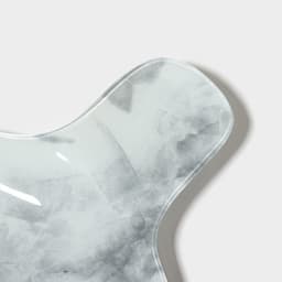 Менажница Доляна «Марбл белый», 2 секции, 27×18×2 см, стекло, серая