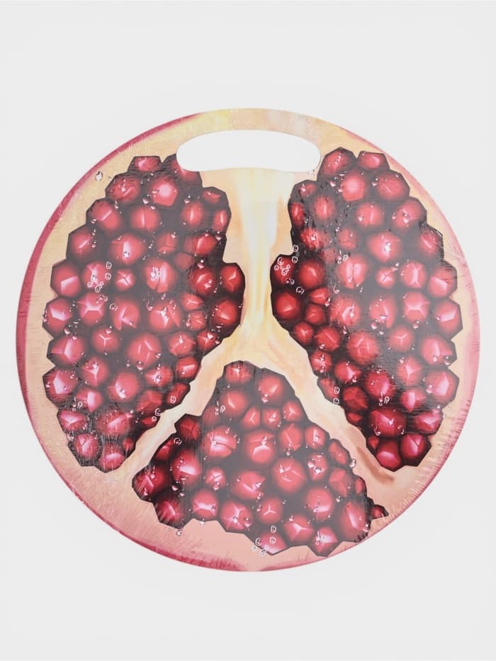 Доска разделочная сувенирная Дарим Красиво «Гранат в разрезе», 25.5 см, дерево, красная