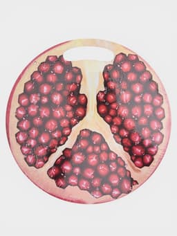 Доска разделочная сувенирная Дарим Красиво «Гранат в разрезе», 25.5 см, дерево, красная